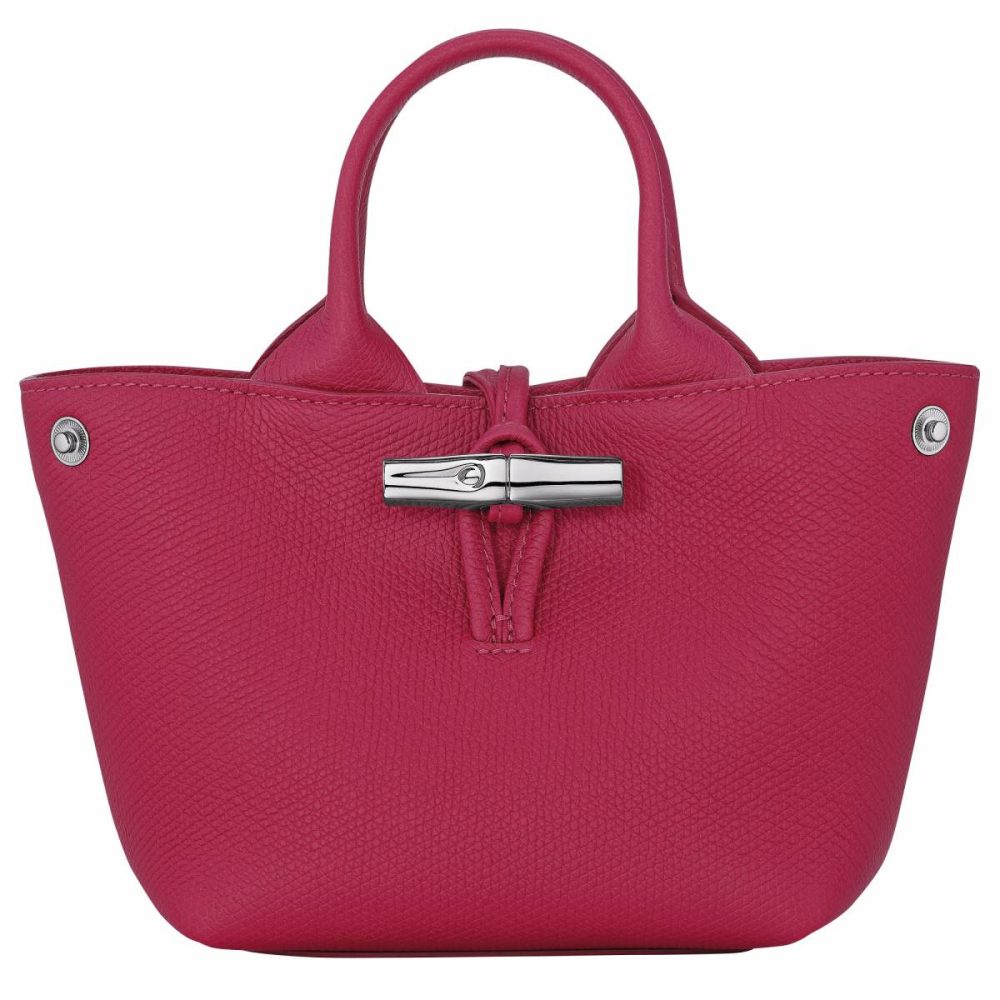 Leather Bags Le Roseau Xs Handbag Beetroot - Leather Beetroot Women Longchamp - Image 5