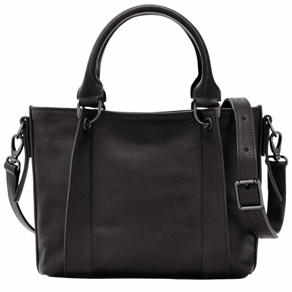 Leather Bags Longchamp 3D S Handbag Black - Leather Women Black - Image 4