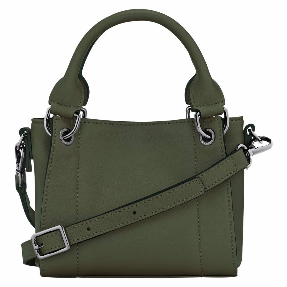 Leather Bags Longchamp 3D Xs Handbag Khaki - Leather Khaki Women - Image 3
