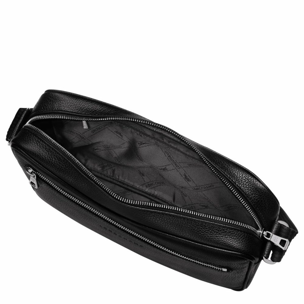 Leather Bags Longchamp Black Men Le Foulonné M Camera Bag Black - Leather - Image 5