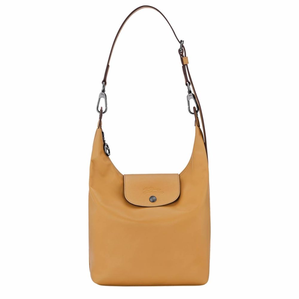 Leather Bags Longchamp Honey Le Pliage Xtra M Shoulder Bag Honey - Leather Women