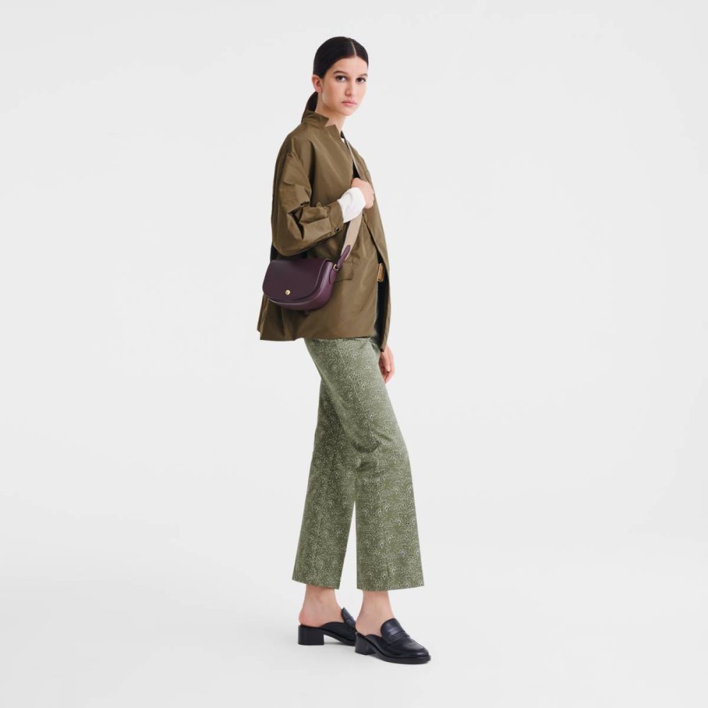 Leather Bags Longchamp Women Eggplant Épure S Crossbody Bag Eggplant - Leather - Image 2