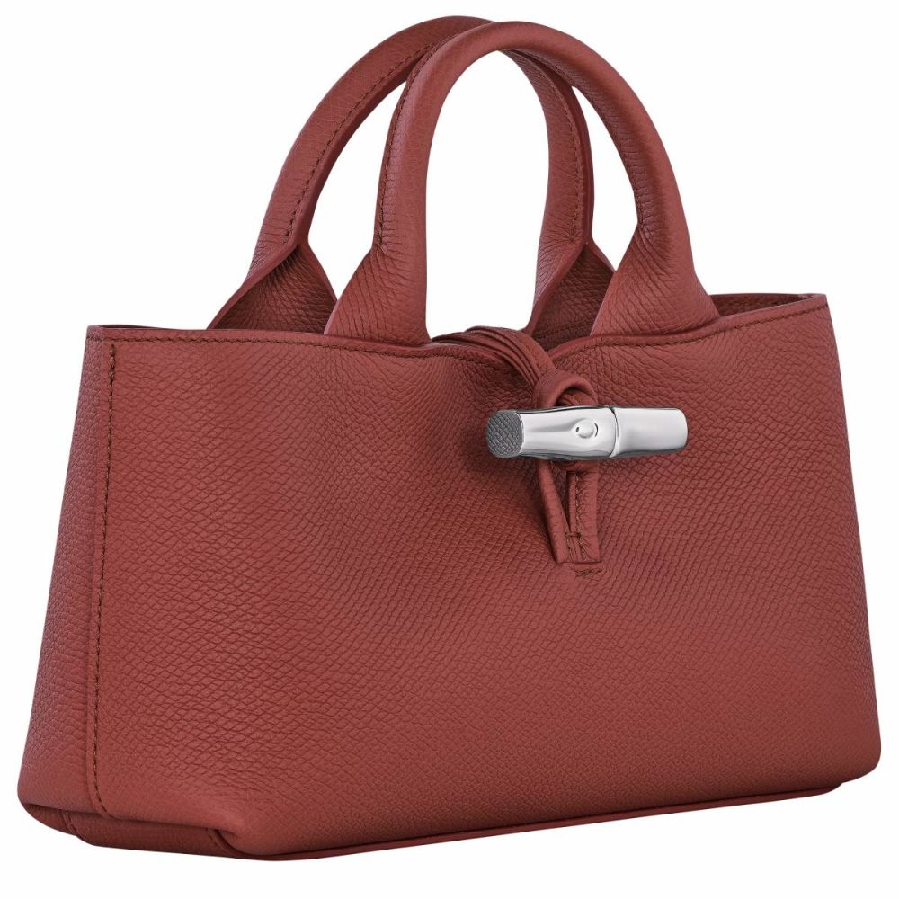 Leather Bags Longchamp Women Le Roseau S Handbag Chestnut - Leather Chestnut - Image 3