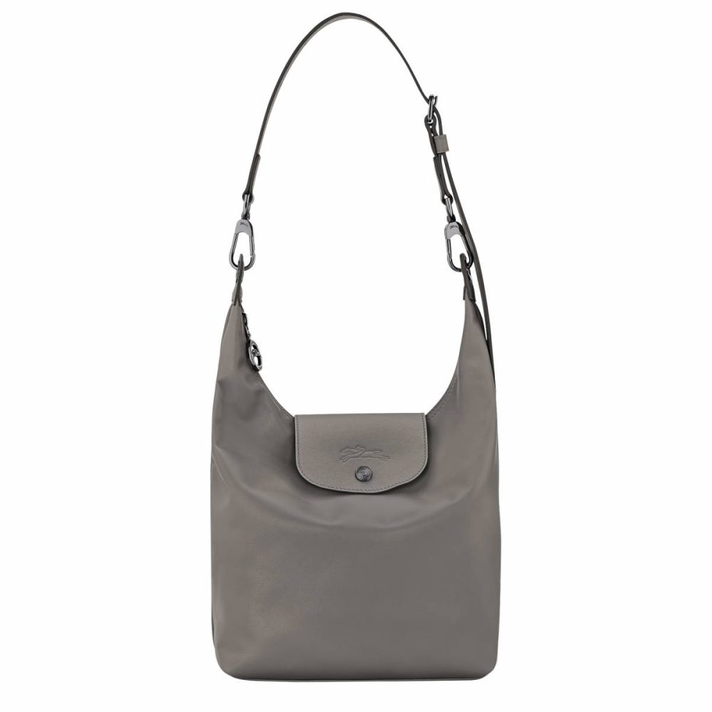 Leather Bags Turtledove Women Le Pliage Xtra M Shoulder Bag Turtledove - Leather Longchamp