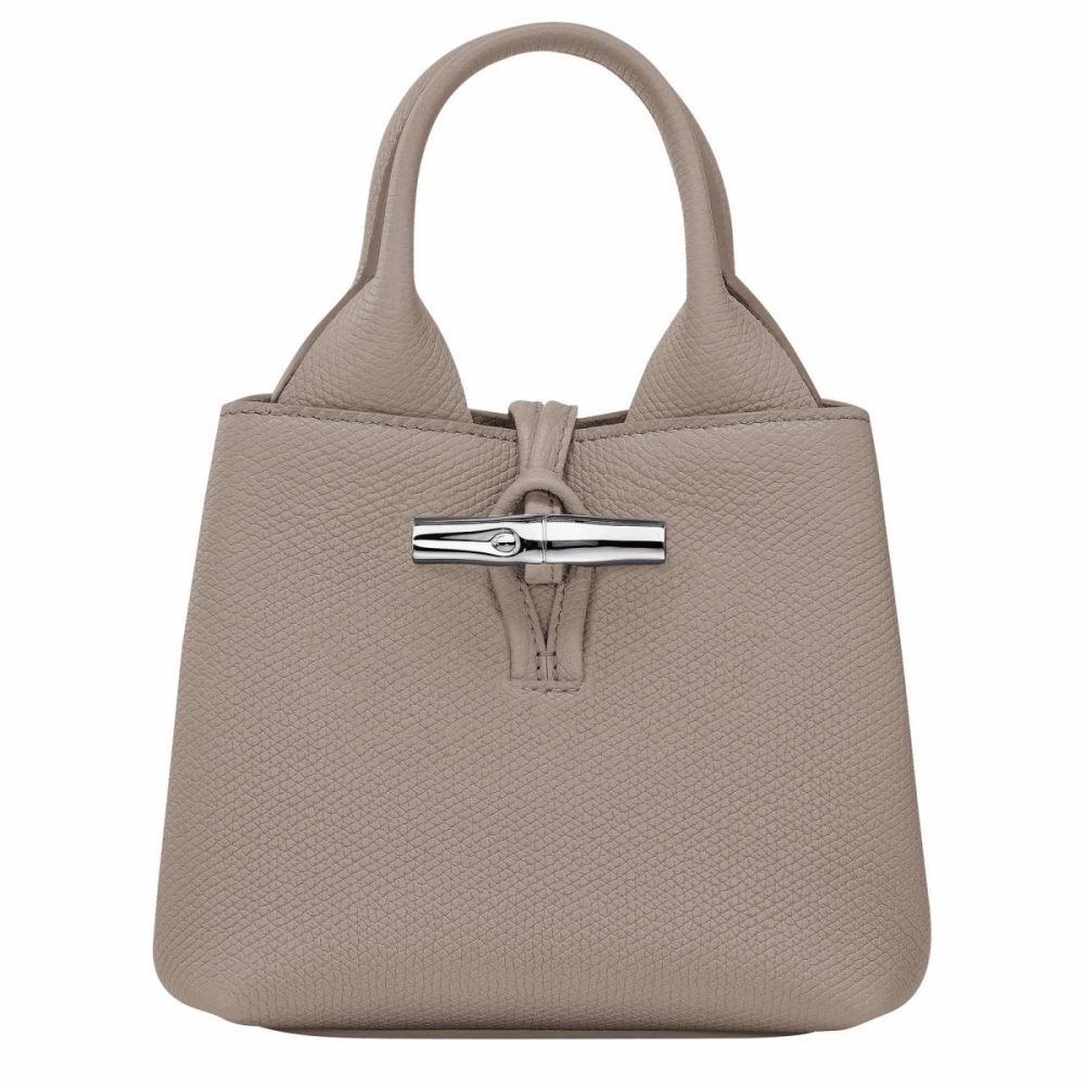 Leather Bags Women Le Roseau Xs Handbag Clay - Leather Longchamp Clay