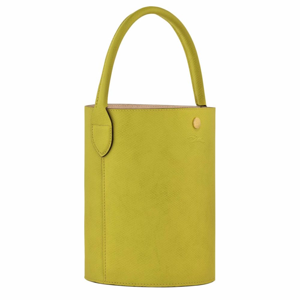 Leather Bags Women Longchamp Épure S Bucket Bag Kiwi Green - Leather Kiwi Green - Image 3