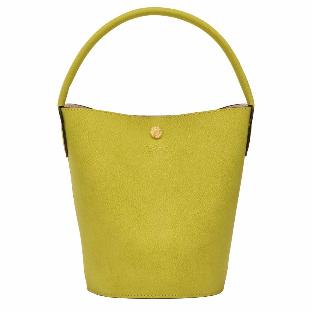 Leather Bags Women Longchamp Épure S Bucket Bag Kiwi Green - Leather Kiwi Green - Image 5