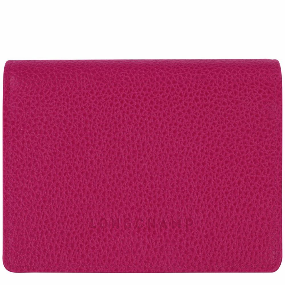 Leather Wallets Le Foulonné Wallet Beetroot - Leather Longchamp Women Beetroot