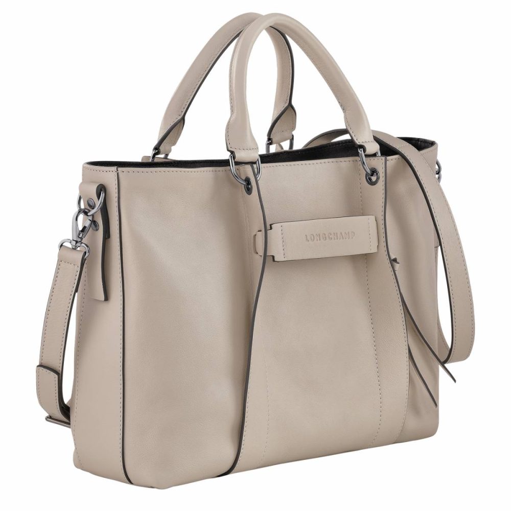 Longchamp 3D L Handbag Clay - Leather Clay Leather Bags Women - Image 3