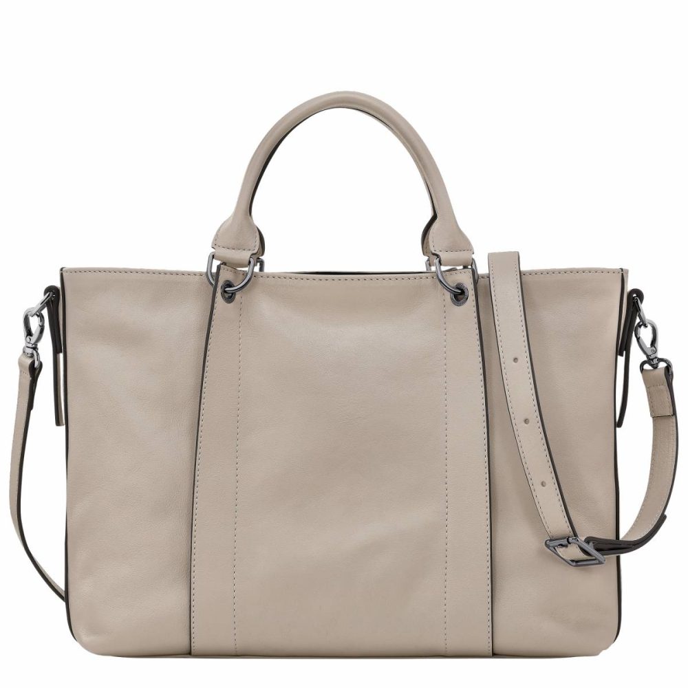 Longchamp 3D L Handbag Clay - Leather Clay Leather Bags Women - Image 4