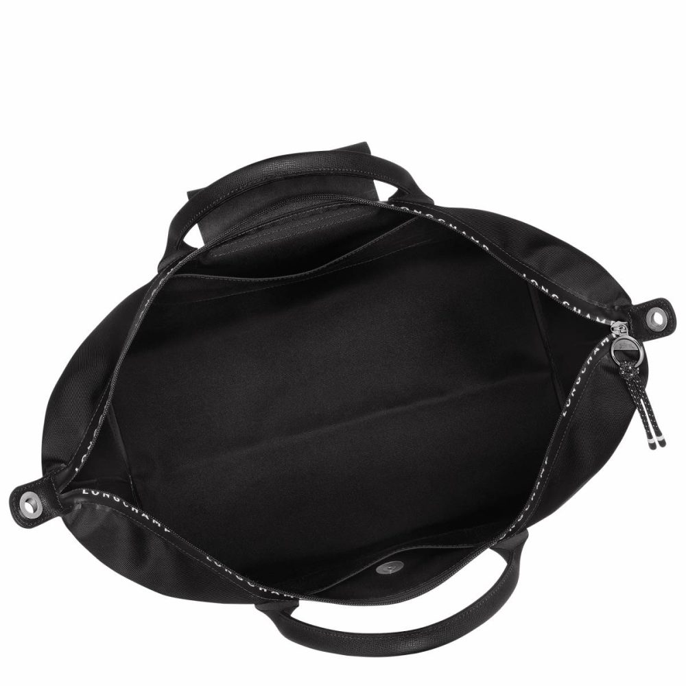Longchamp Black Le Pliage Energy L Travel Bag Black - Recycled Canvas Women Travel Bags - Image 4