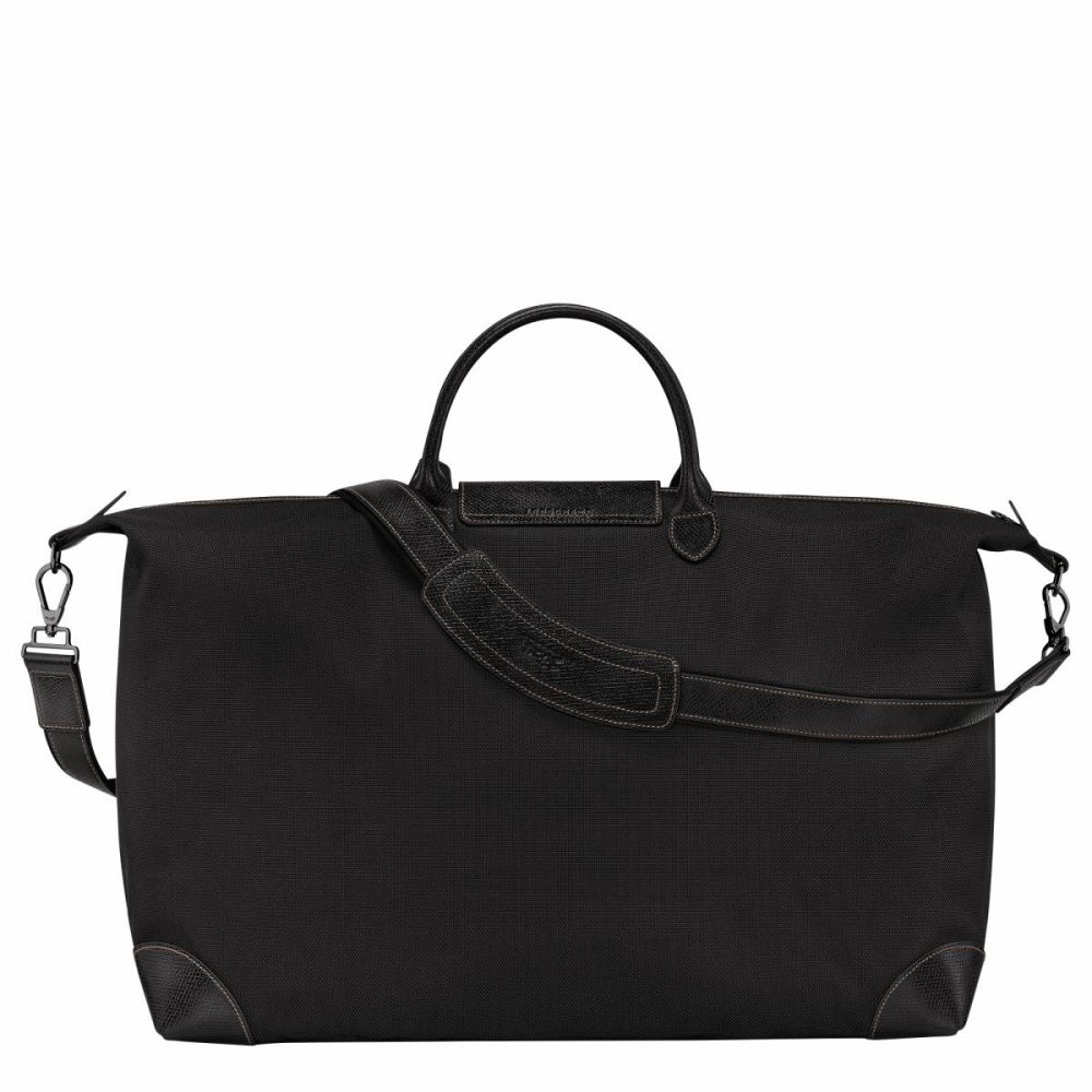 Longchamp Boxford Xl Travel Bag Black - Recycled Canvas Travel Bags Women Black - Image 3