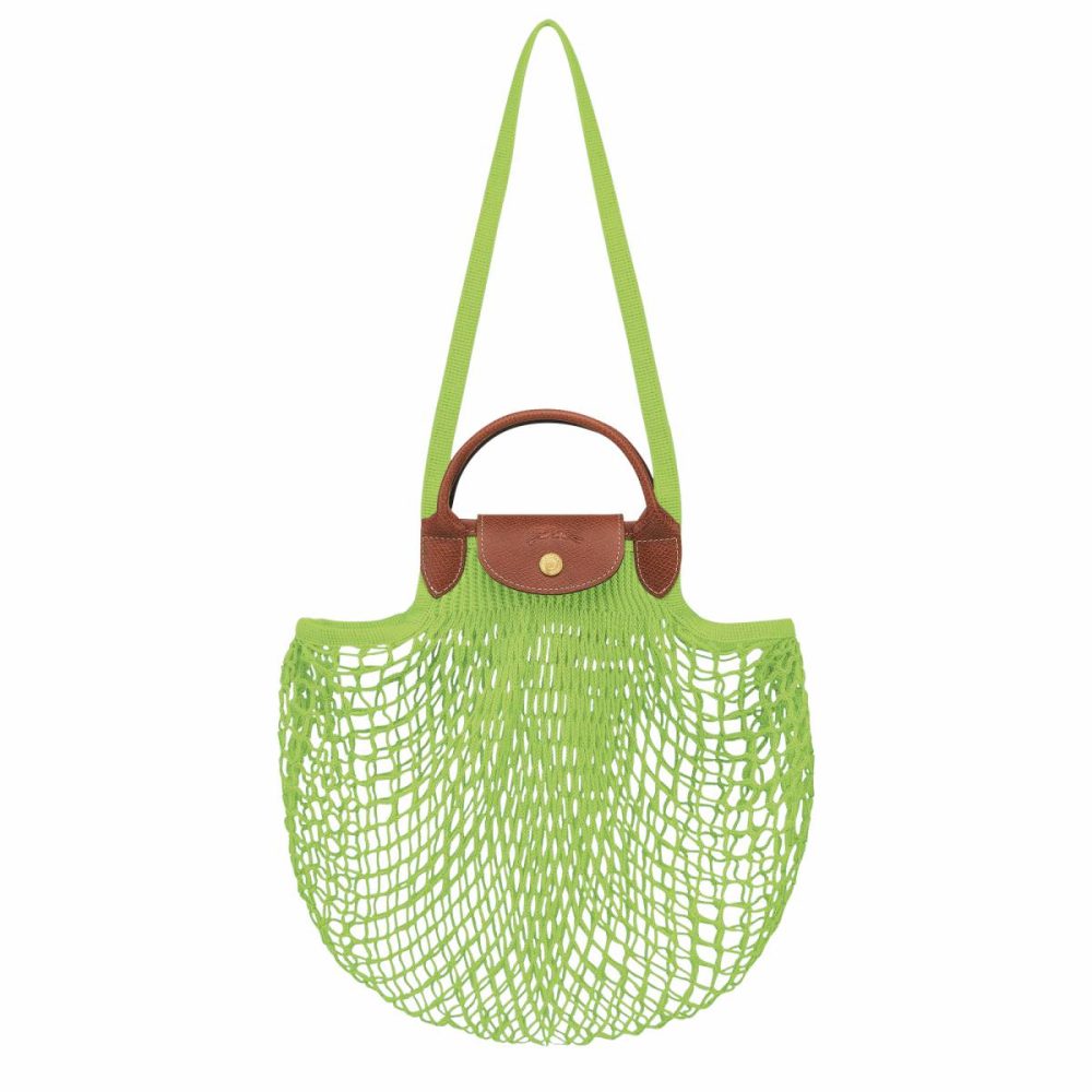Longchamp Handbags Green Light Le Pliage Filet L Mesh Bag Green Light - Canvas Women