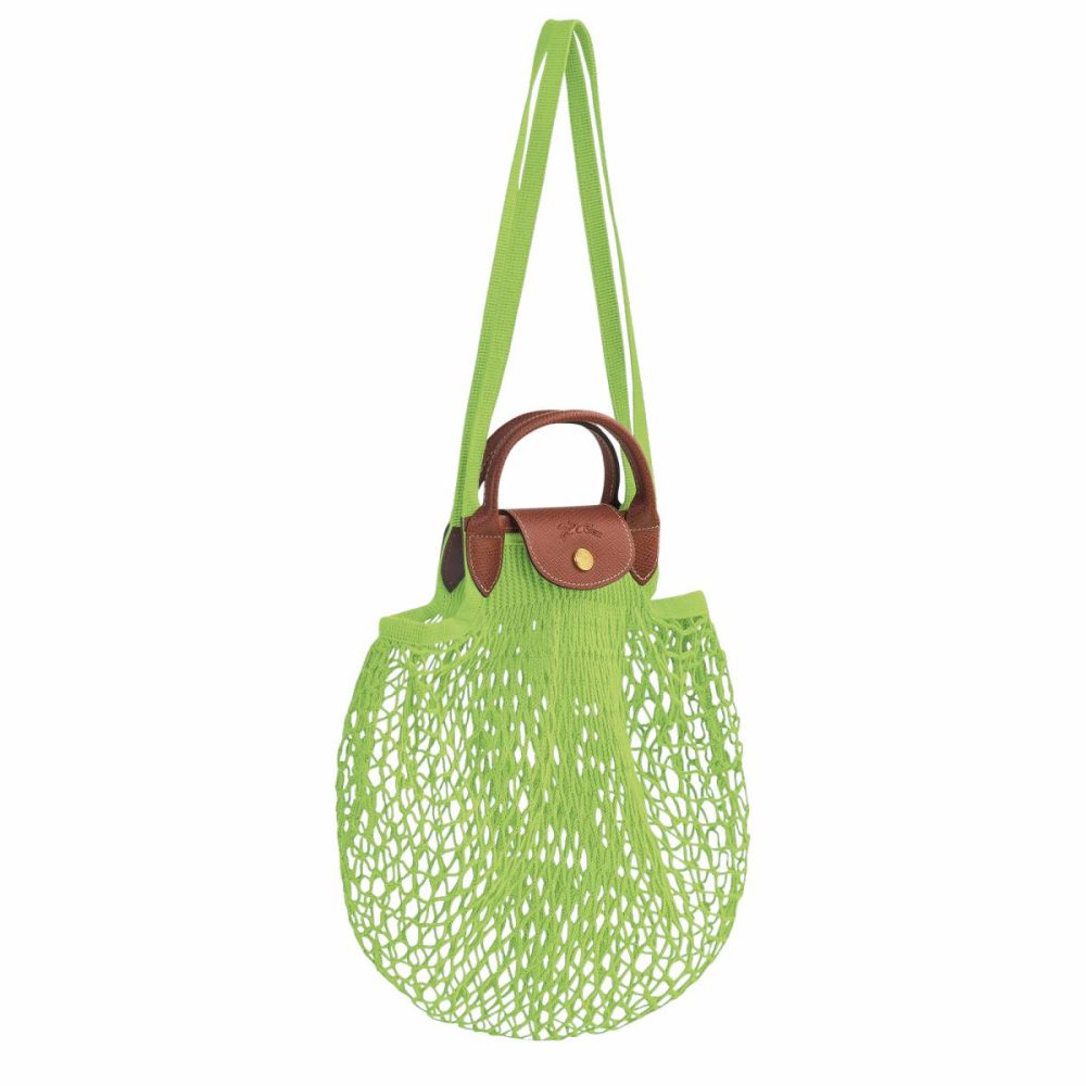 Longchamp Handbags Green Light Le Pliage Filet L Mesh Bag Green Light - Canvas Women - Image 3