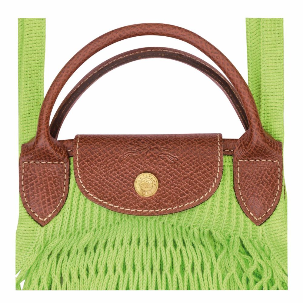 Longchamp Handbags Green Light Le Pliage Filet L Mesh Bag Green Light - Canvas Women - Image 5
