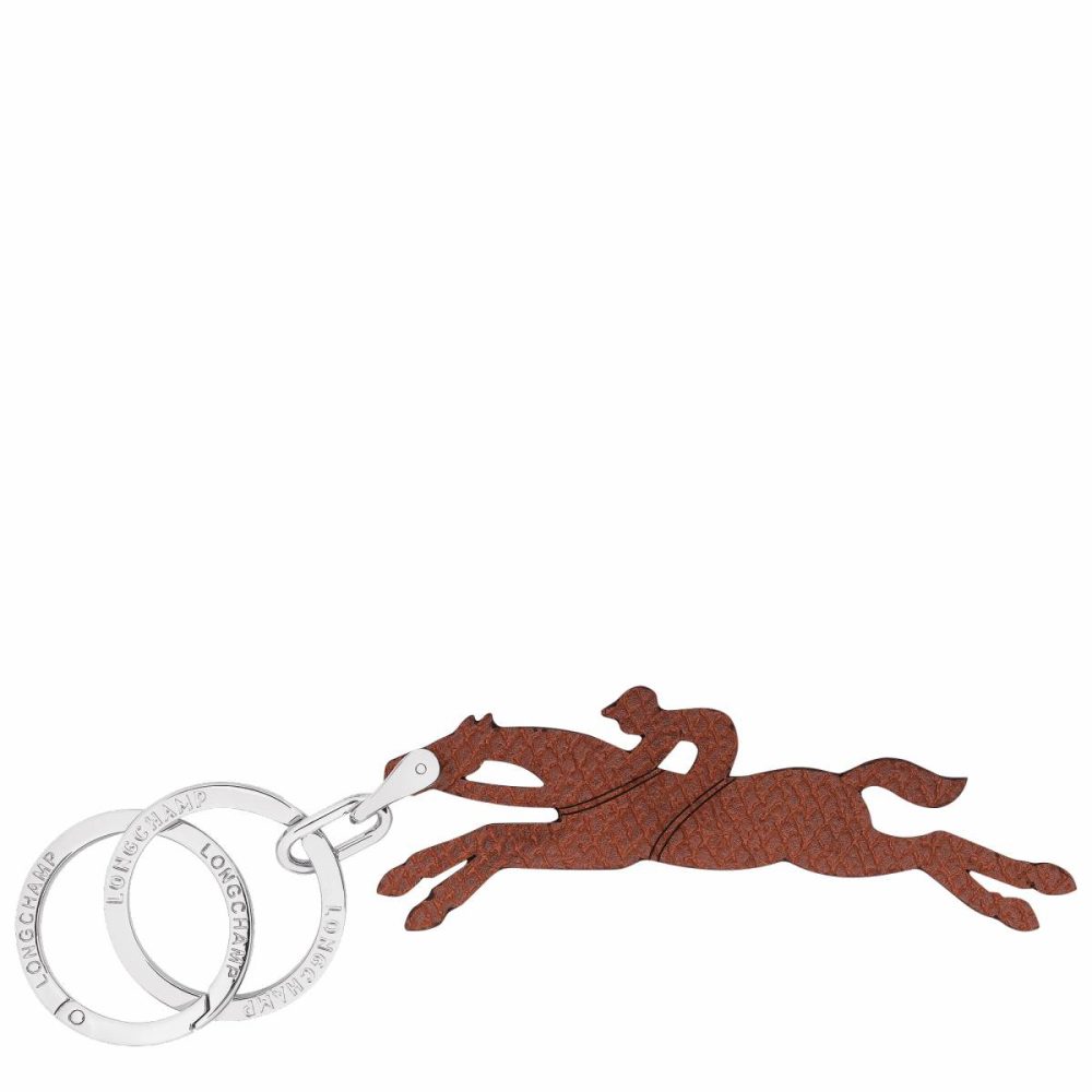 Longchamp Keyrings Le Pliage Key Rings Brown - Leather Brown Women