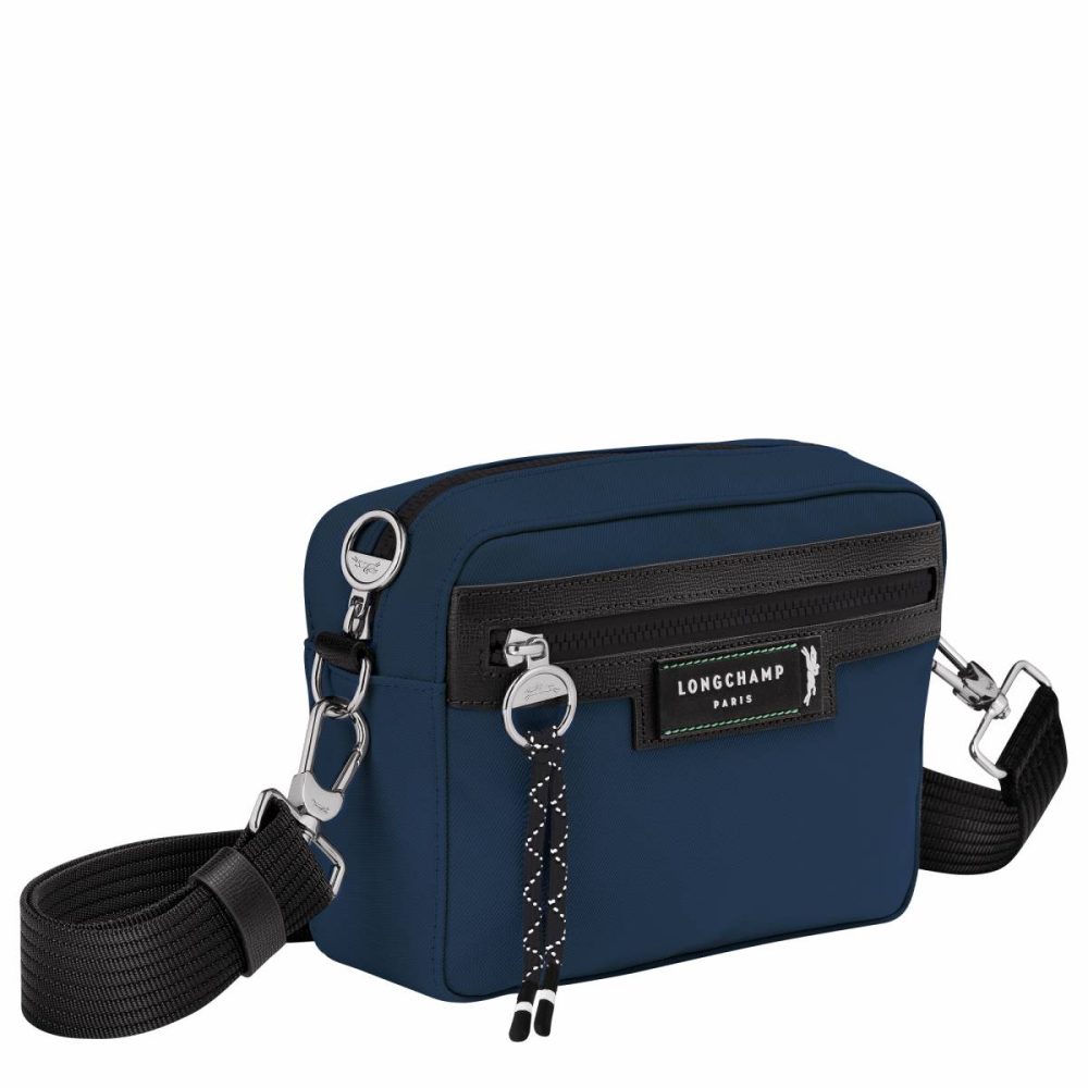 Longchamp Le Pliage Energy S Camera Bag Navy - Recycled Canvas Crossbody Bags Navy Women - Image 2