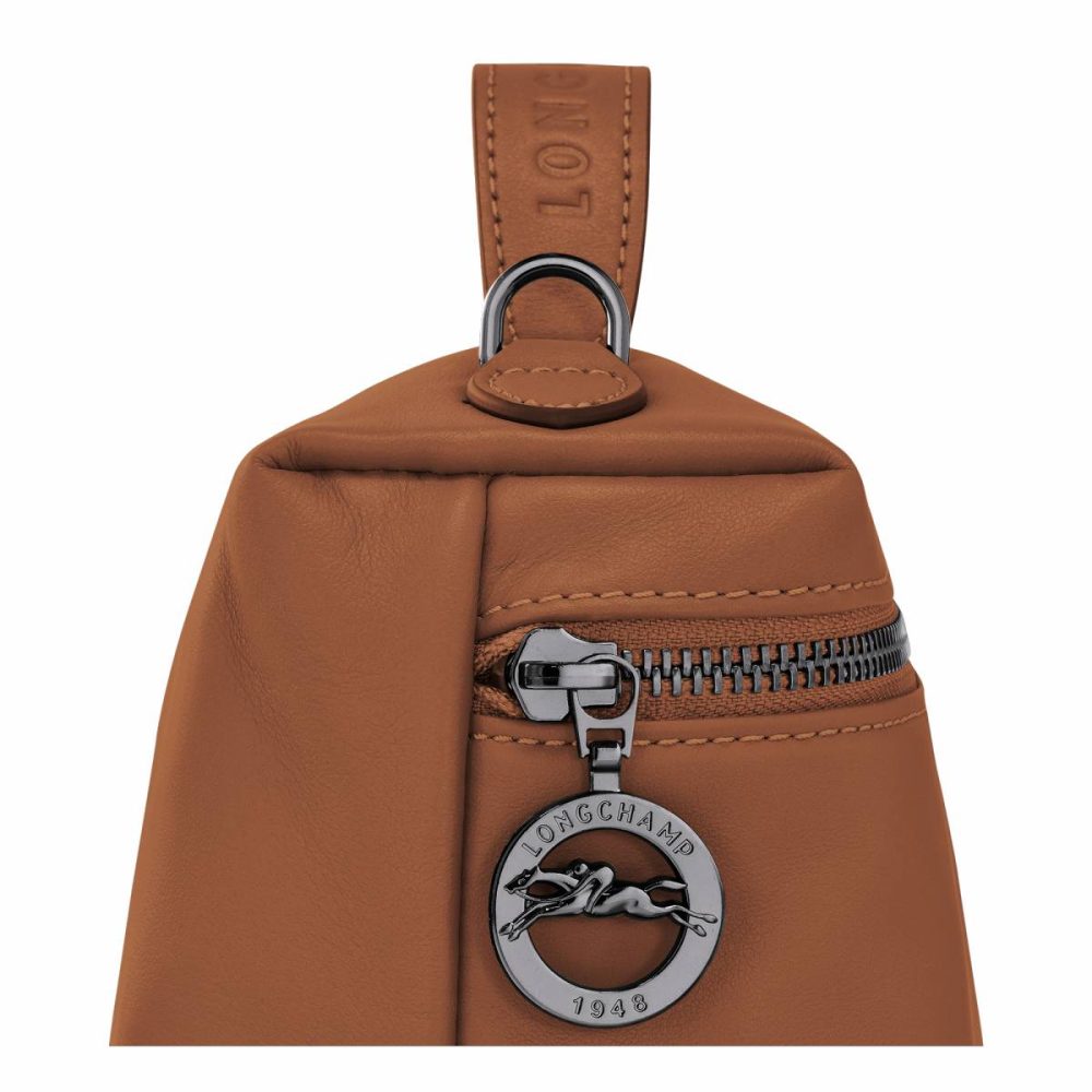Longchamp Le Pliage Xtra Xs Vanity Cognac - Leather Women Leather Bags Cognac - Image 5
