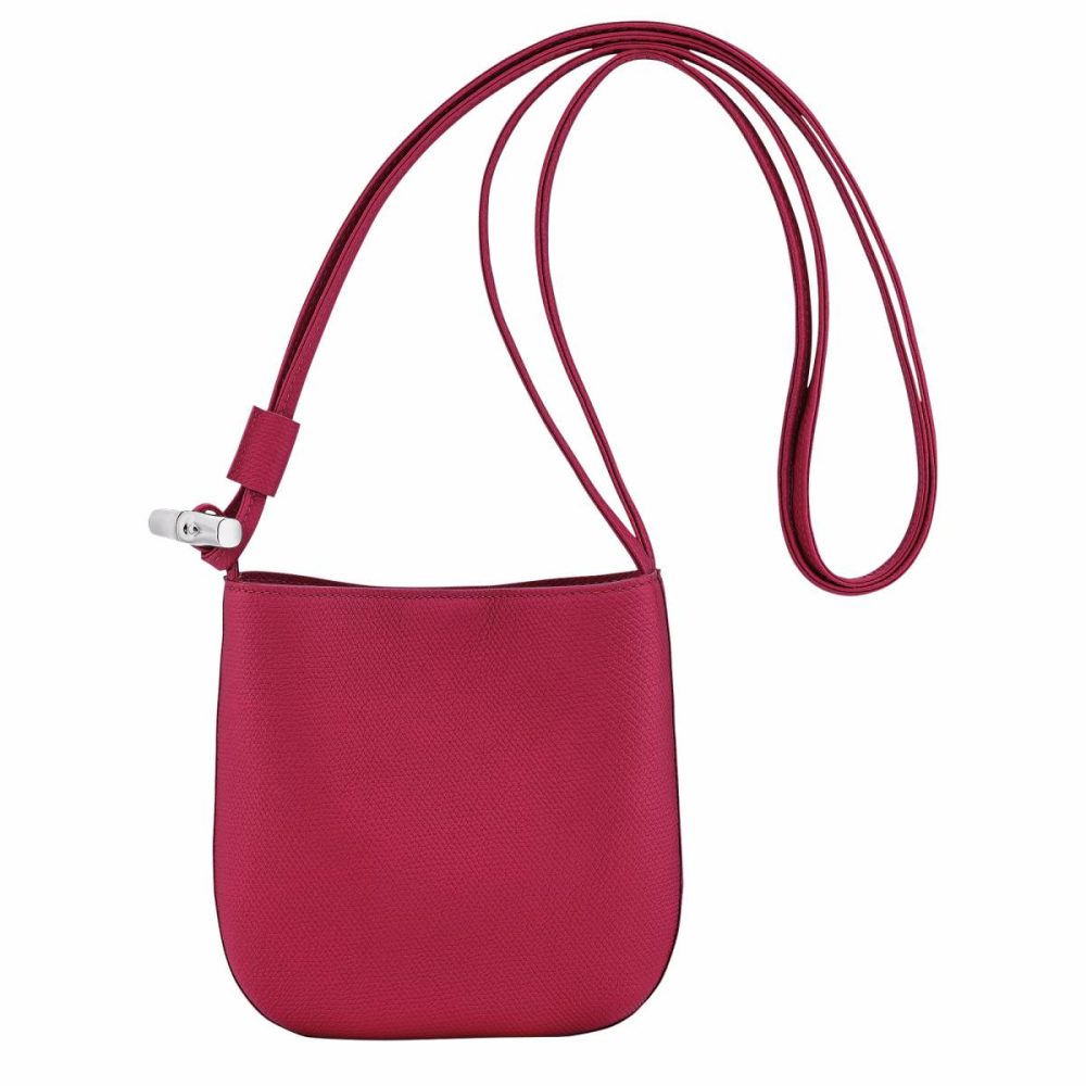 Longchamp Leather Bags Le Roseau S Crossbody Bag Beetroot - Leather Women Beetroot