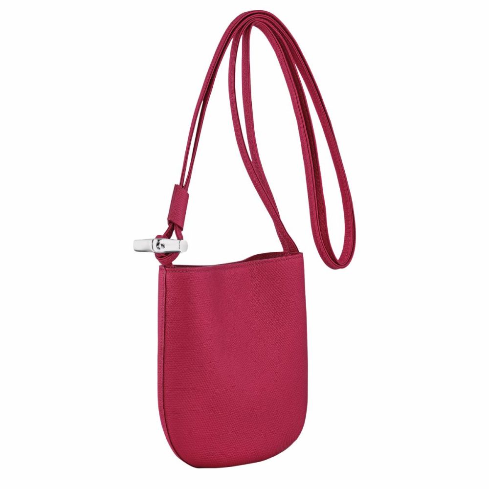 Longchamp Leather Bags Le Roseau S Crossbody Bag Beetroot - Leather Women Beetroot - Image 3