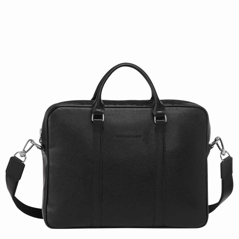 Longchamp Leather Bags Women Black Le Foulonné Xs Briefcase Black - Leather