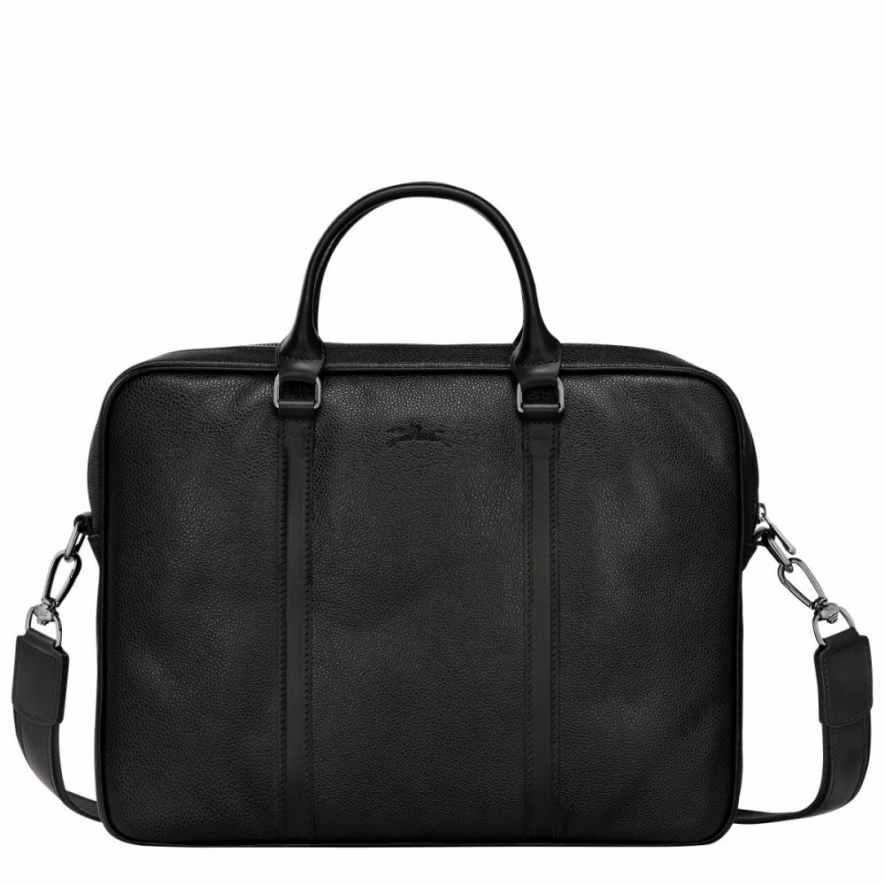 Longchamp Leather Bags Women Black Le Foulonné Xs Briefcase Black - Leather - Image 4