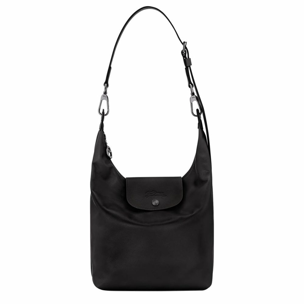 Longchamp Leather Bags Women Le Pliage Xtra M Shoulder Bag Black - Leather Black