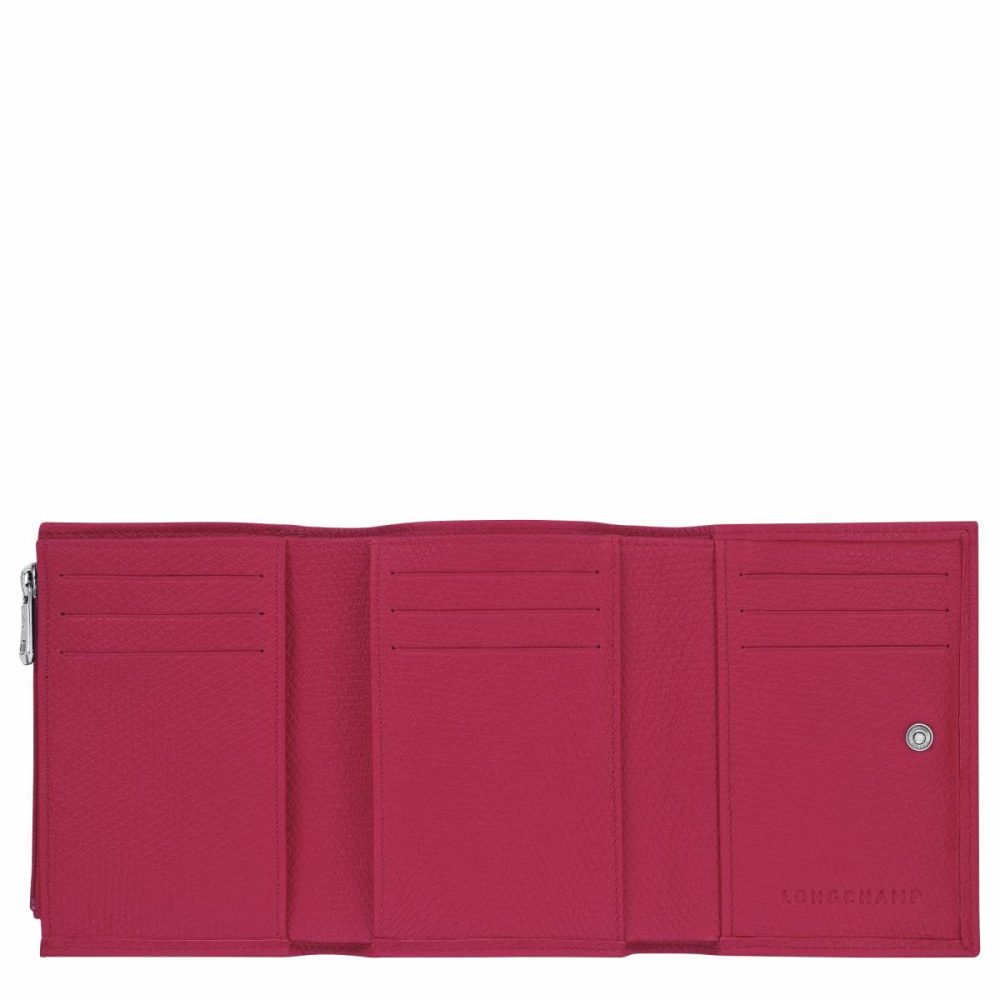 Longchamp Leather Wallets Le Roseau Wallet Beetroot - Leather Women Beetroot - Image 3