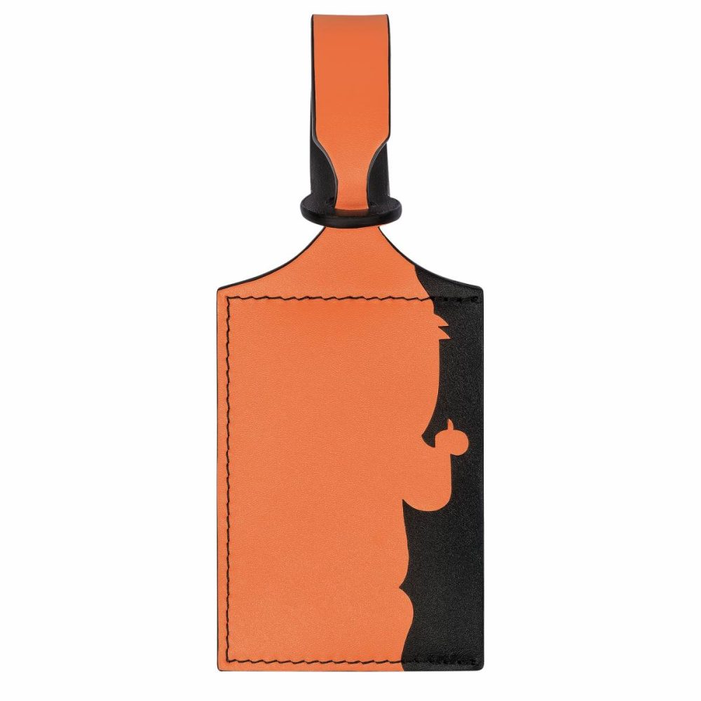 Longchamp Lgp Travel Luggage Tag Orange - Leather Orange Women Travel Accessories
