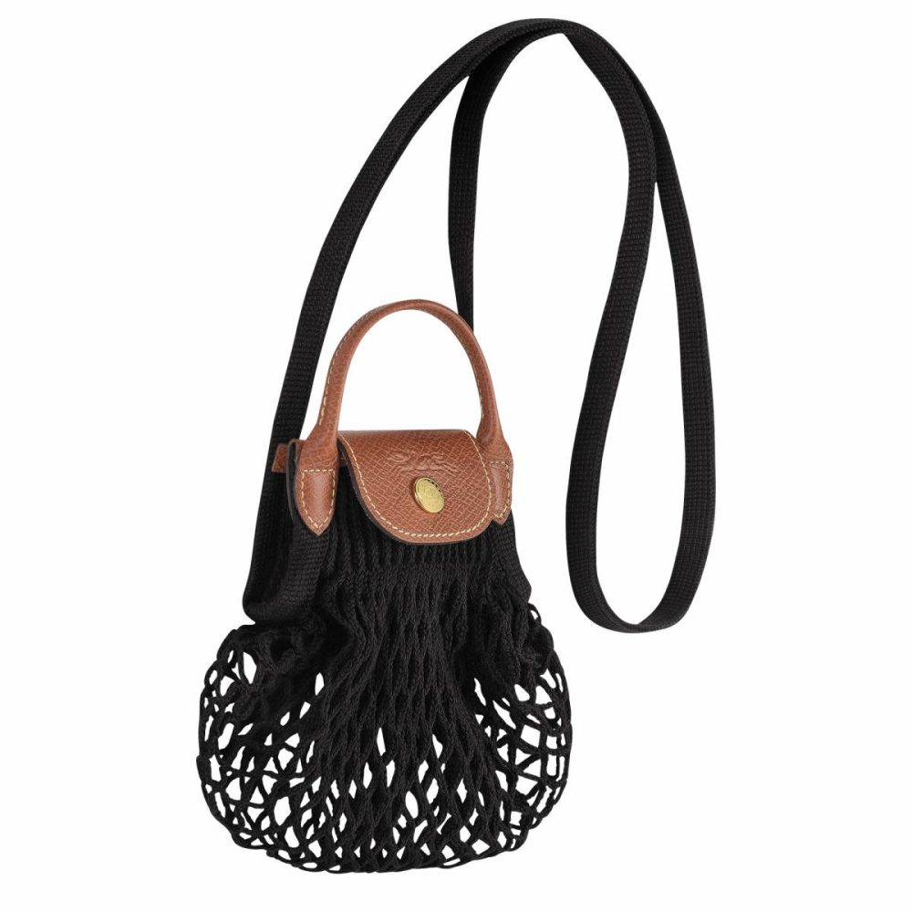 Longchamp Mini Bags Black Women Le Pliage Filet Xs Mesh Bag Black - Canvas - Image 3