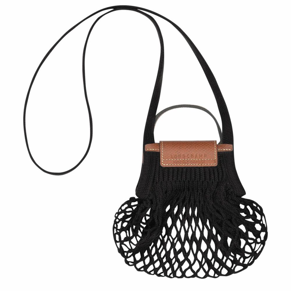 Longchamp Mini Bags Black Women Le Pliage Filet Xs Mesh Bag Black - Canvas - Image 4