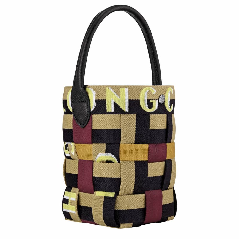 Longchamp Mini Bags Re-Play Xs Bucket Bag Ginger/Black - Canvas Women Ginger/Black - Image 3