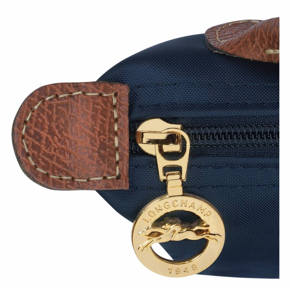 Longchamp Pouches & Cases Le Pliage Original Pouch With Handle Navy - Recycled Canvas Women Navy - Image 4