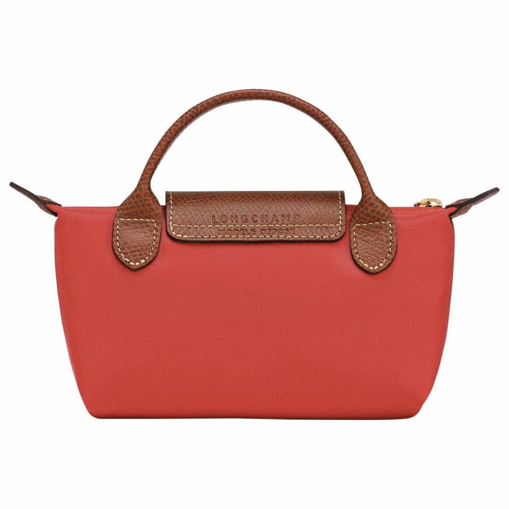 Longchamp Pouches & Cases Tomato Le Pliage Original Pouch With Handle Tomato - Recycled Canvas Women - Image 3