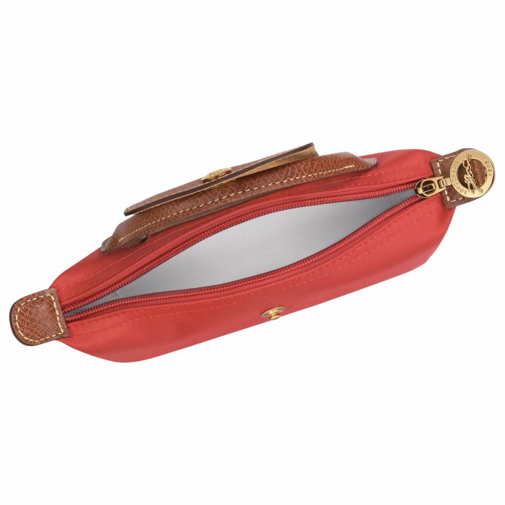 Longchamp Pouches & Cases Tomato Le Pliage Original Pouch With Handle Tomato - Recycled Canvas Women - Image 4