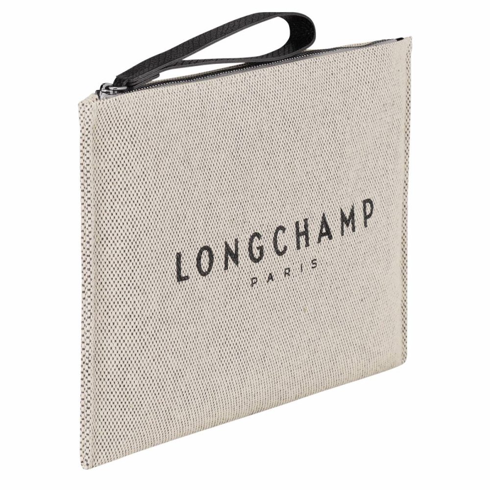 Longchamp Pouches & Cases Women Ecru Essential Pouch Ecru - Canvas - Image 3