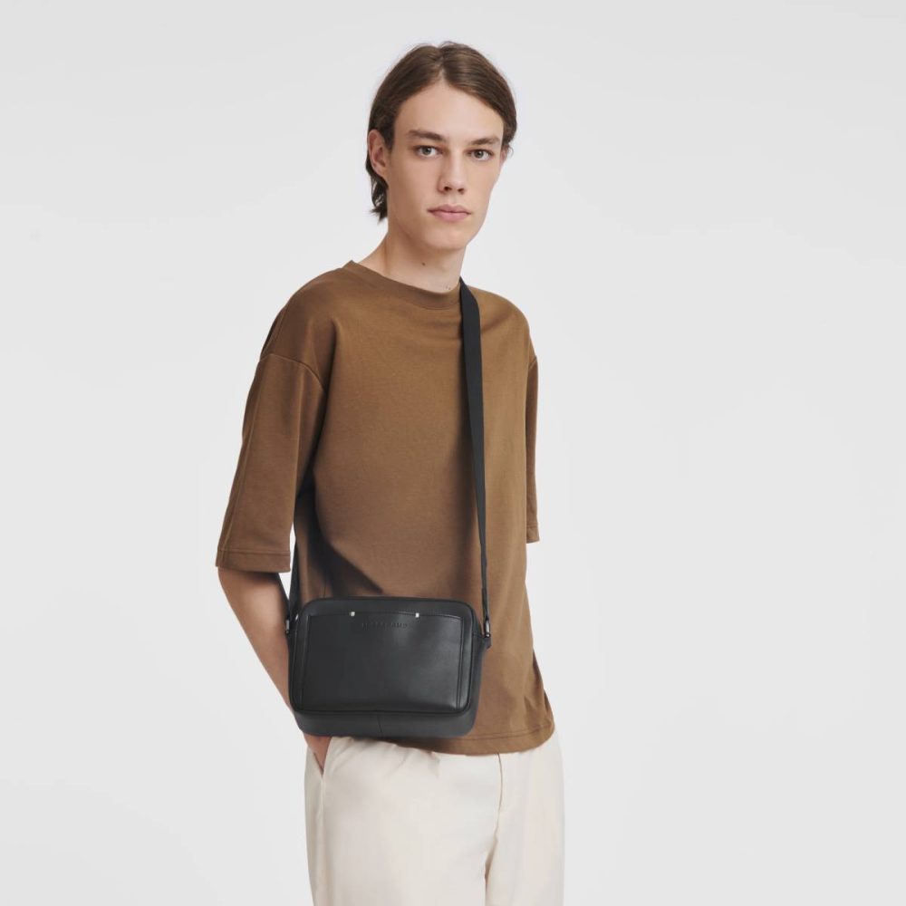 Longchamp Sur Seine Camera Bag Black - Leather Leather Bags Black Men - Image 2