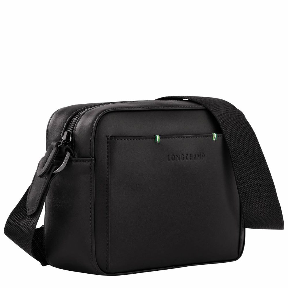 Longchamp Sur Seine Camera Bag Black - Leather Leather Bags Black Men - Image 3