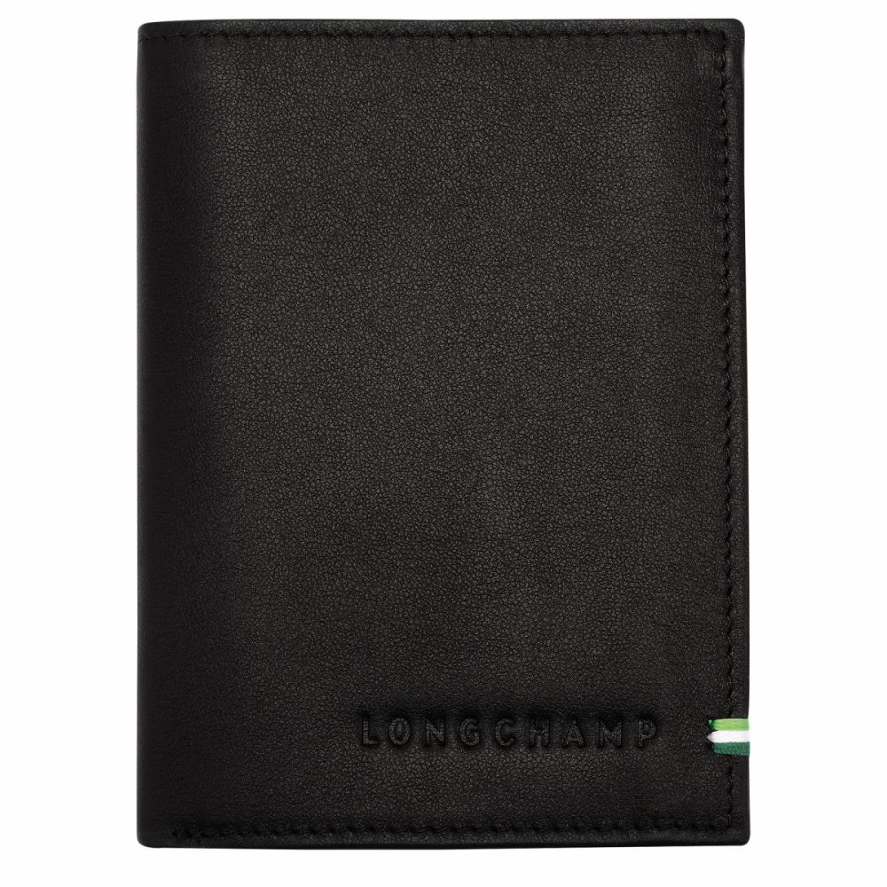 Longchamp Sur Seine Wallet Black - Leather Men Black Leather Wallets
