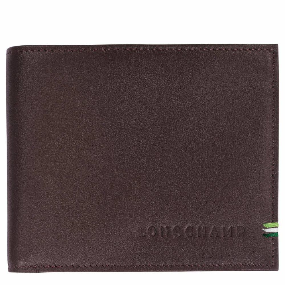 Longchamp Sur Seine Wallet Mocha - Leather Men Leather Wallets Mocha