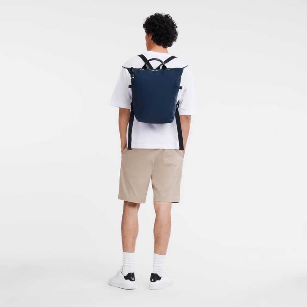 Longchamp Women Backpacks Navy Le Pliage Energy L Backpack Navy - Recycled Canvas