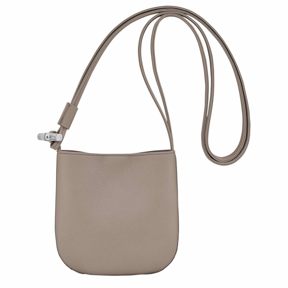 Longchamp Women Clay Leather Bags Le Roseau S Crossbody Bag Clay - Leather