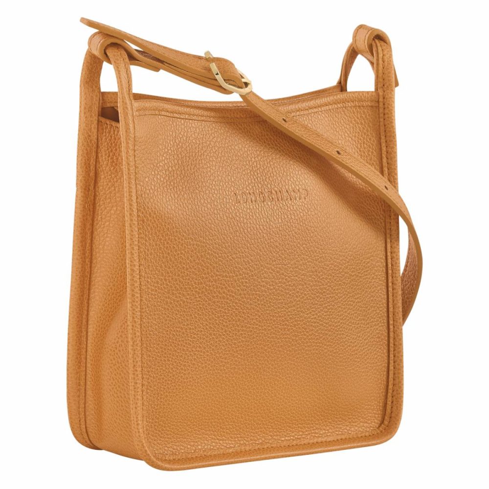 Longchamp Women Le Foulonné S Crossbody Bag Walnut - Leather Leather Bags Walnut - Image 3
