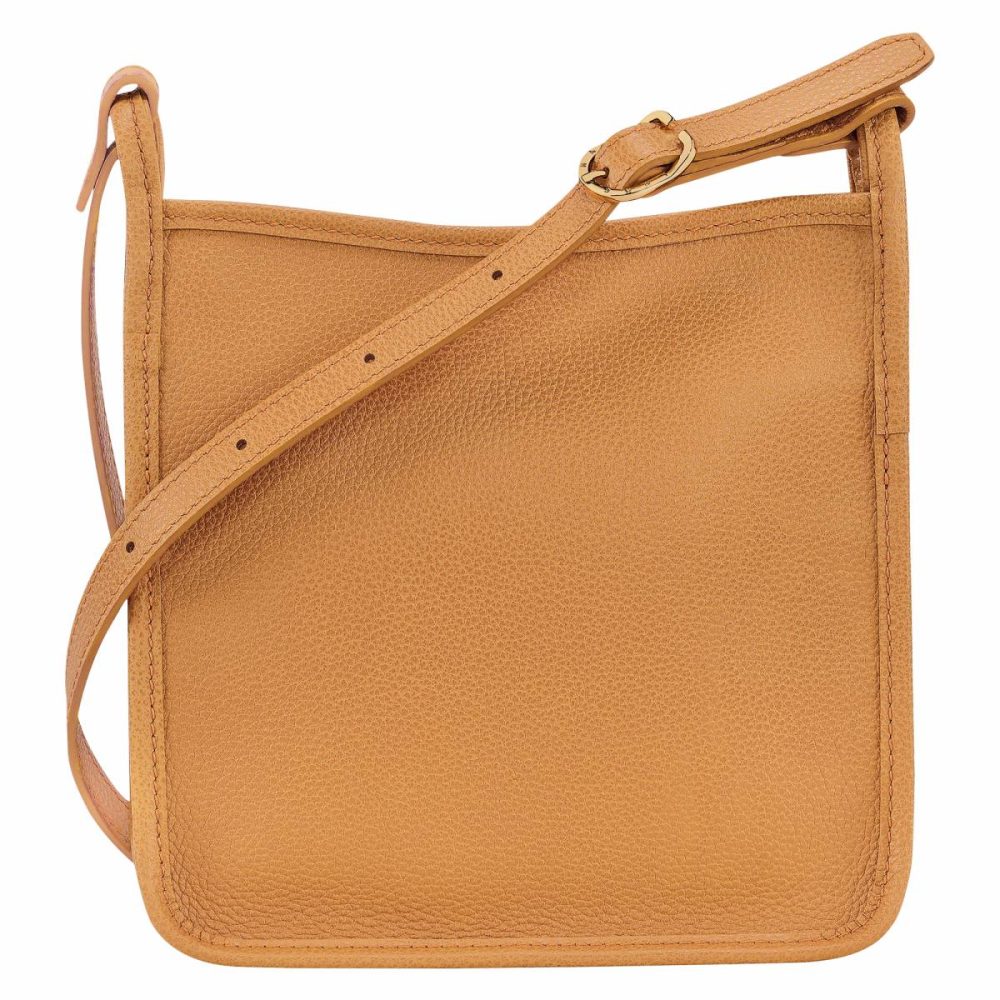 Longchamp Women Le Foulonné S Crossbody Bag Walnut - Leather Leather Bags Walnut - Image 4
