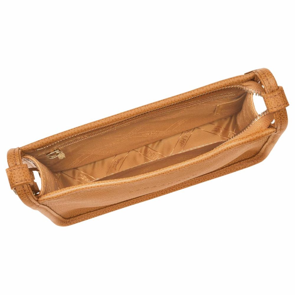 Longchamp Women Le Foulonné S Crossbody Bag Walnut - Leather Leather Bags Walnut - Image 5