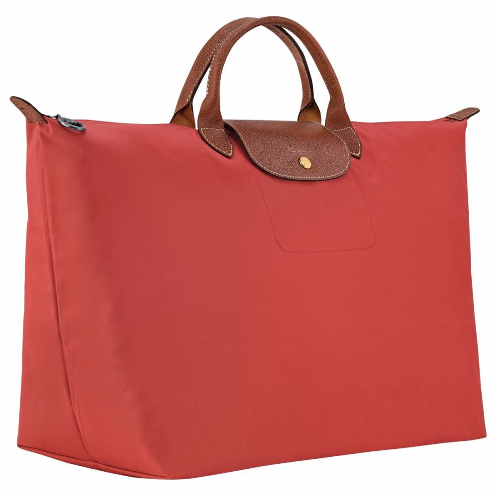 Longchamp Women Le Pliage Original L Travel Bag Tomato - Recycled Canvas Travel Bags Tomato - Image 2