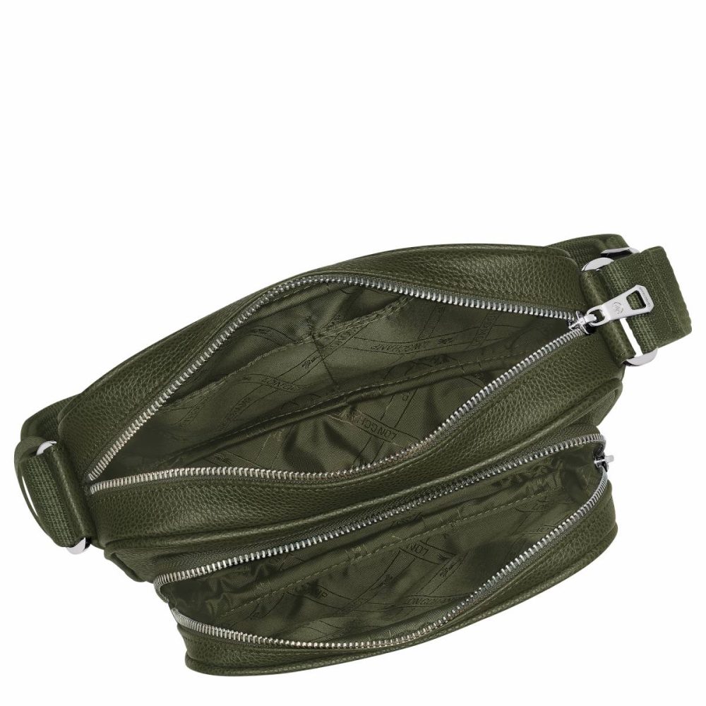 Men Leather Bags Longchamp Khaki Le Foulonné S Camera Bag Khaki - Leather - Image 5