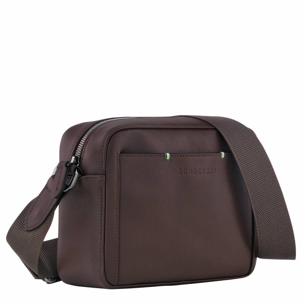 Men Longchamp Sur Seine Camera Bag Mocha - Leather Leather Bags Mocha - Image 3