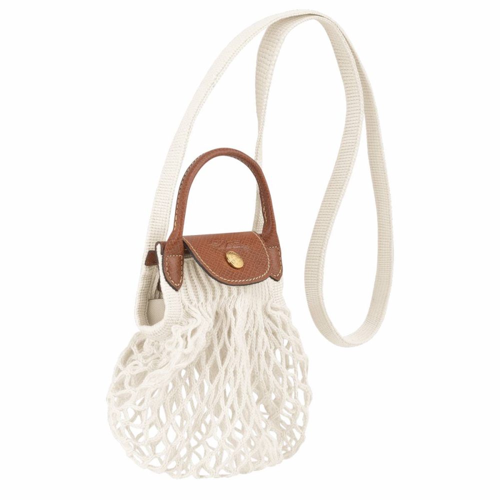 Mini Bags Women Ecru Longchamp Le Pliage Filet Xs Mesh Bag Ecru - Canvas - Image 3