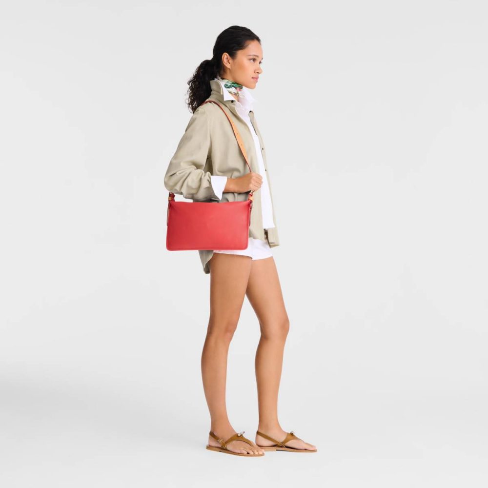 Smoothie M Crossbody Bag Tomato - Leather Women Longchamp Tomato Leather Bags - Image 2